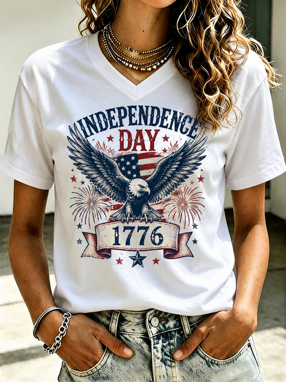 Women's INDEPENDENCE DAY short-sleeved T-shirt