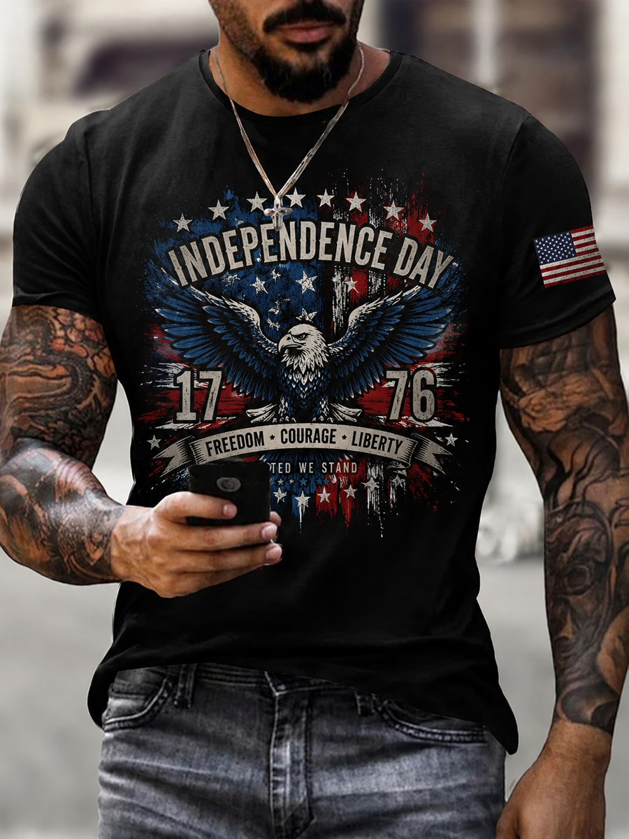 Men's INDEPENDENCE DAY short sleeves t-shirt
