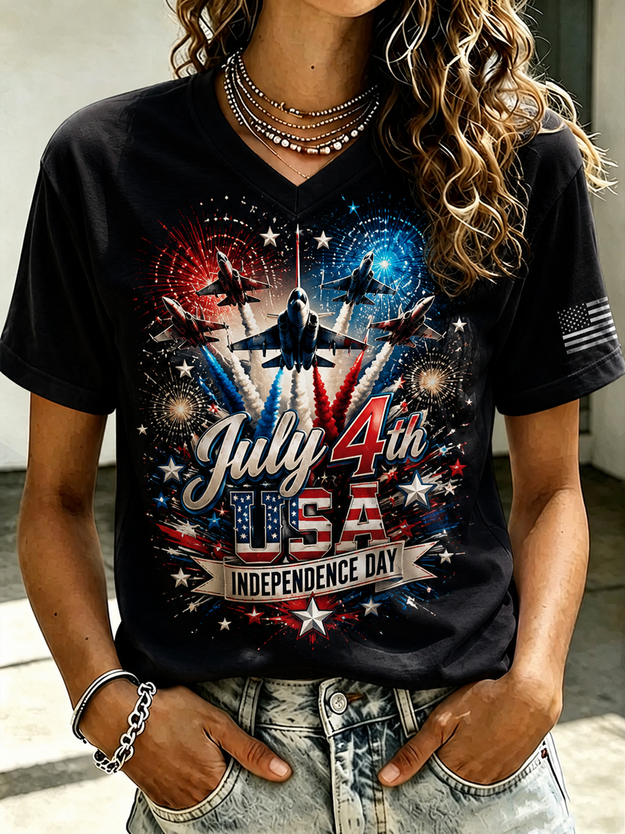Women's INDEPENDENCE DAY short-sleeved T-shirt