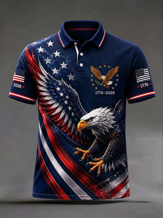 Men's USA 1776-2026 Printed Casual Top