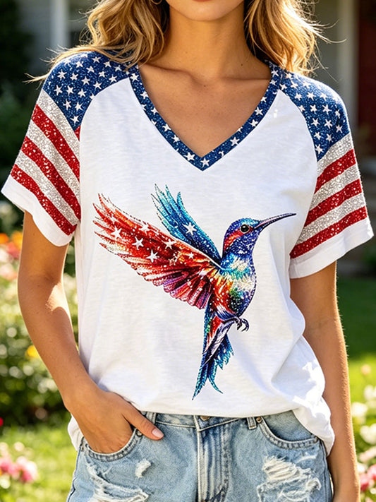 Women's Independence Day Hummingbird T-shirt