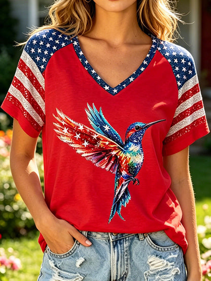 Women's Independence Day Hummingbird T-shirt