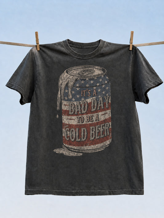 Men's 4th of July Funny Beer T-shirt