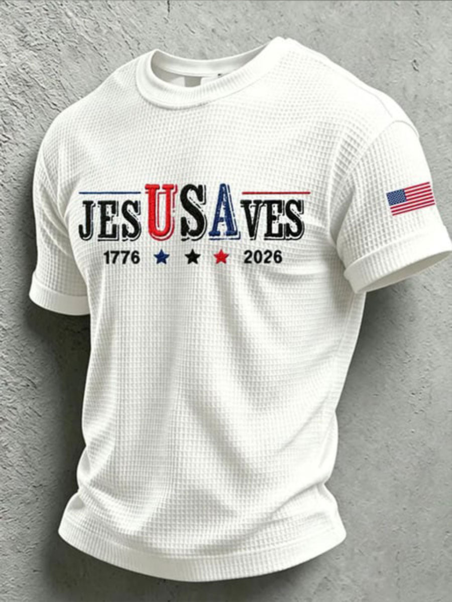 Men's Jes USA ves Waffle Short Sleeve