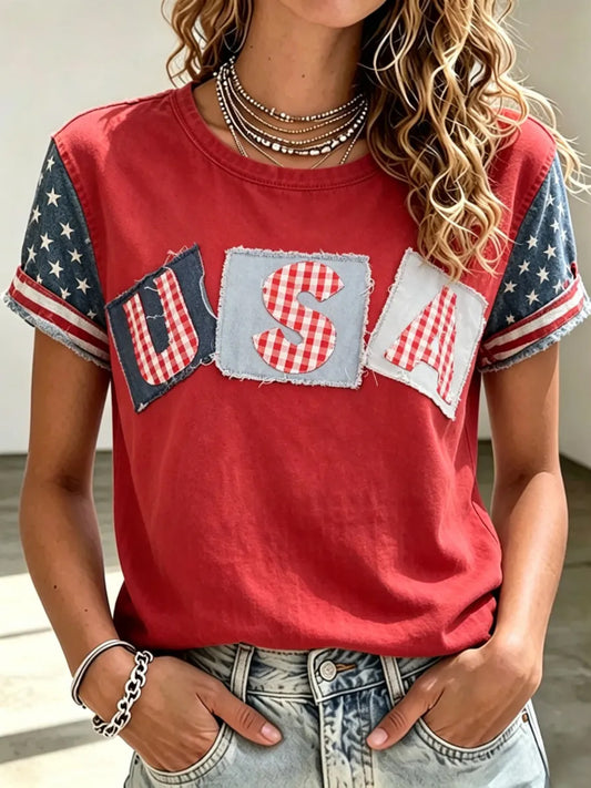 Women's America Printed T-shirt