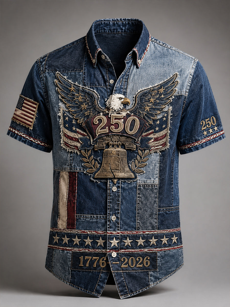 Men's USA 250th Anniversary Shirt Short Sleeve