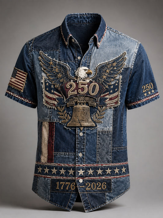Men's USA 250th Anniversary Shirt Short Sleeve