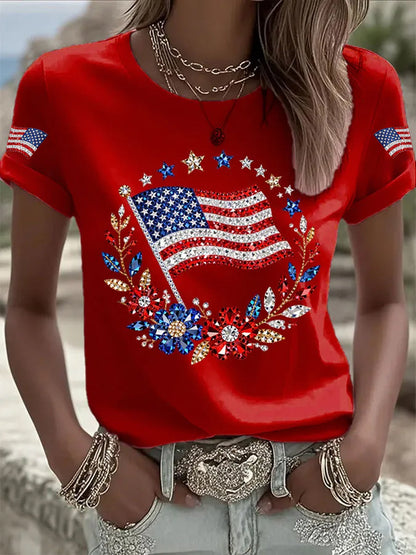 Women's America Printed T-shirt