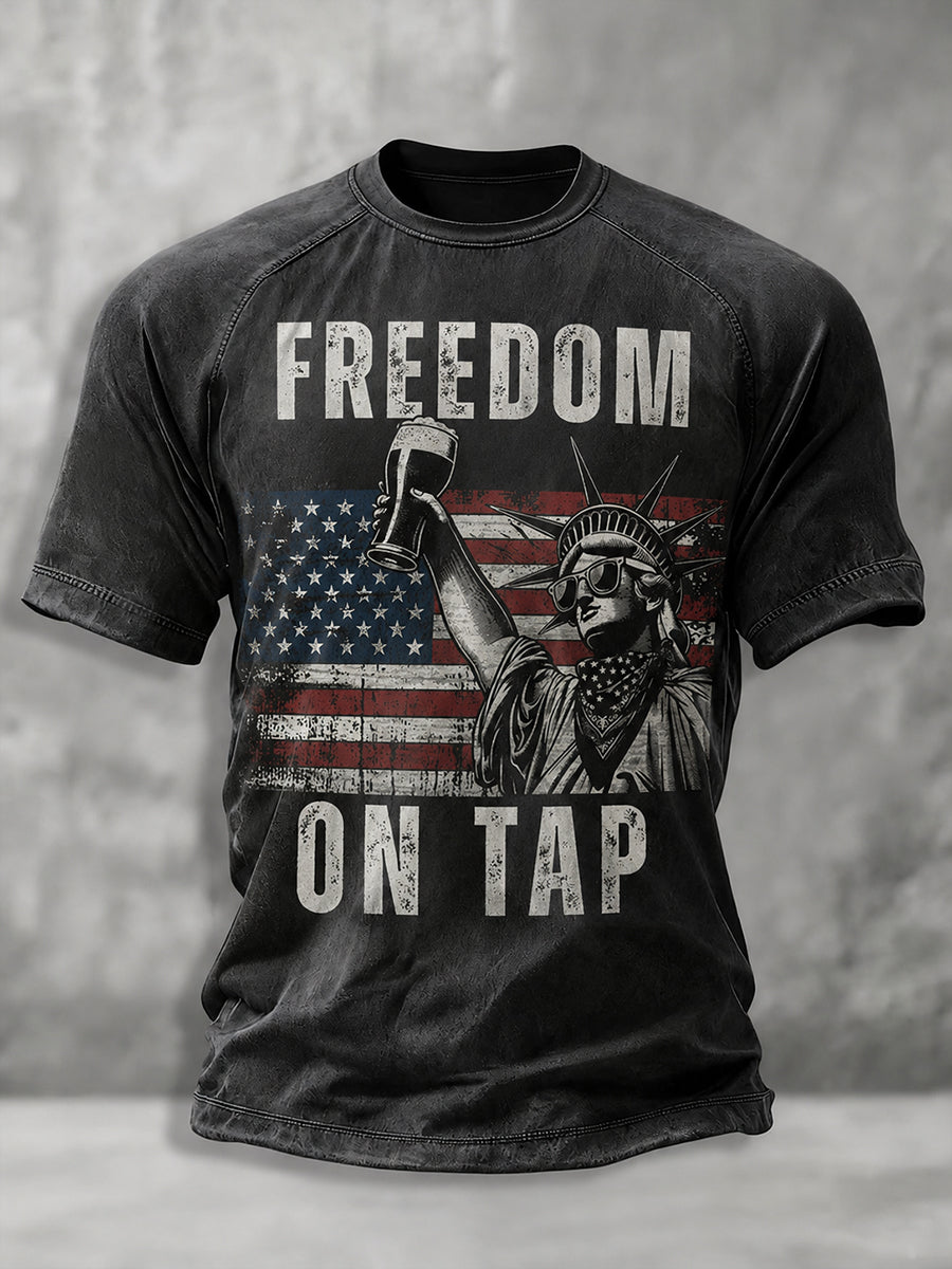 Men's 4th of July Funny Beer T-shirt