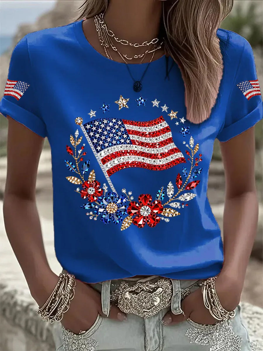 Women's America Printed T-shirt