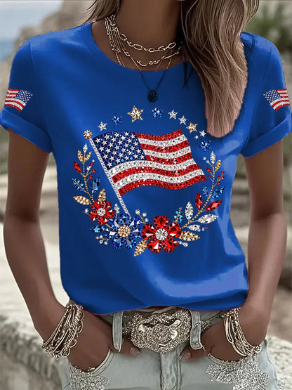Women's America Printed T-shirt