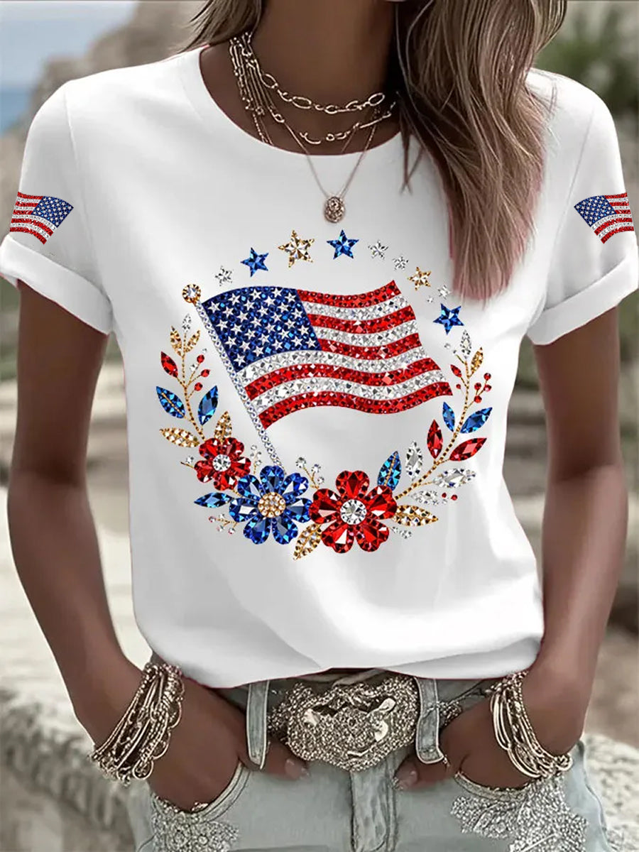 Women's America Printed T-shirt