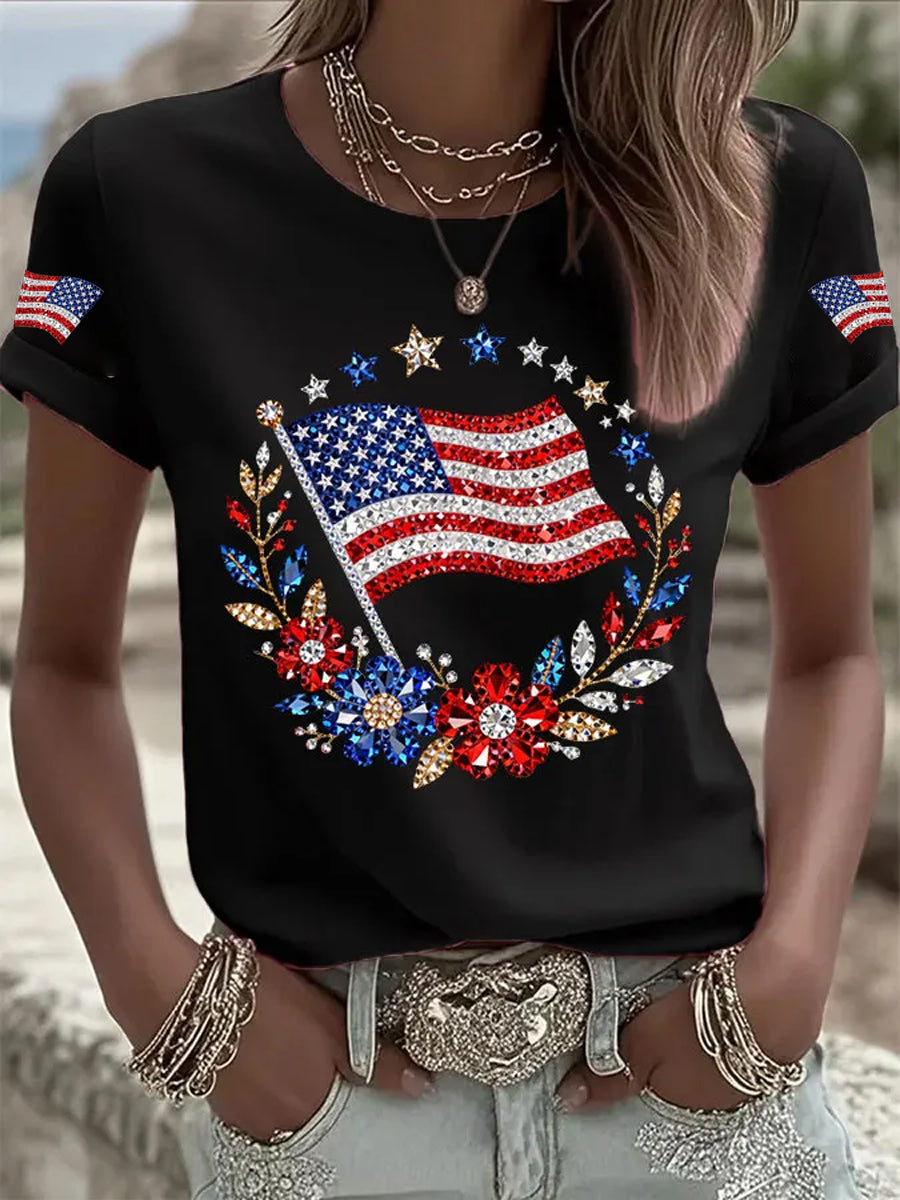 Women's America Printed T-shirt