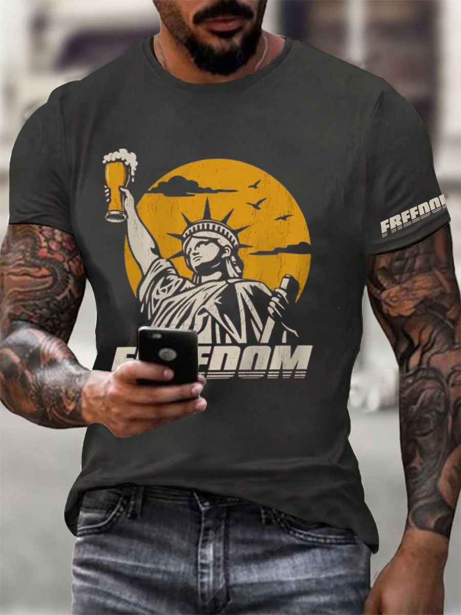 Men's 4th of July Funny Beer T-shirt