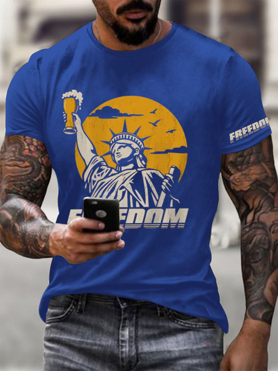 Men's 4th of July Funny Beer T-shirt