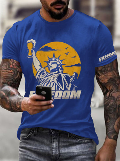 Men's 4th of July Funny Beer T-shirt