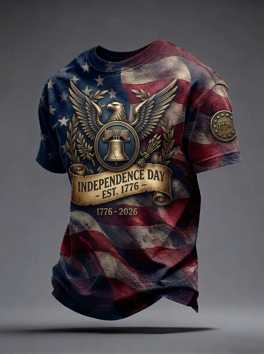 Men's Independence Day Print Short-Sleeve T-Shirt