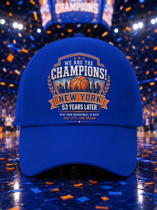 Unisex New York Basketball Champions Celebration Print Hat