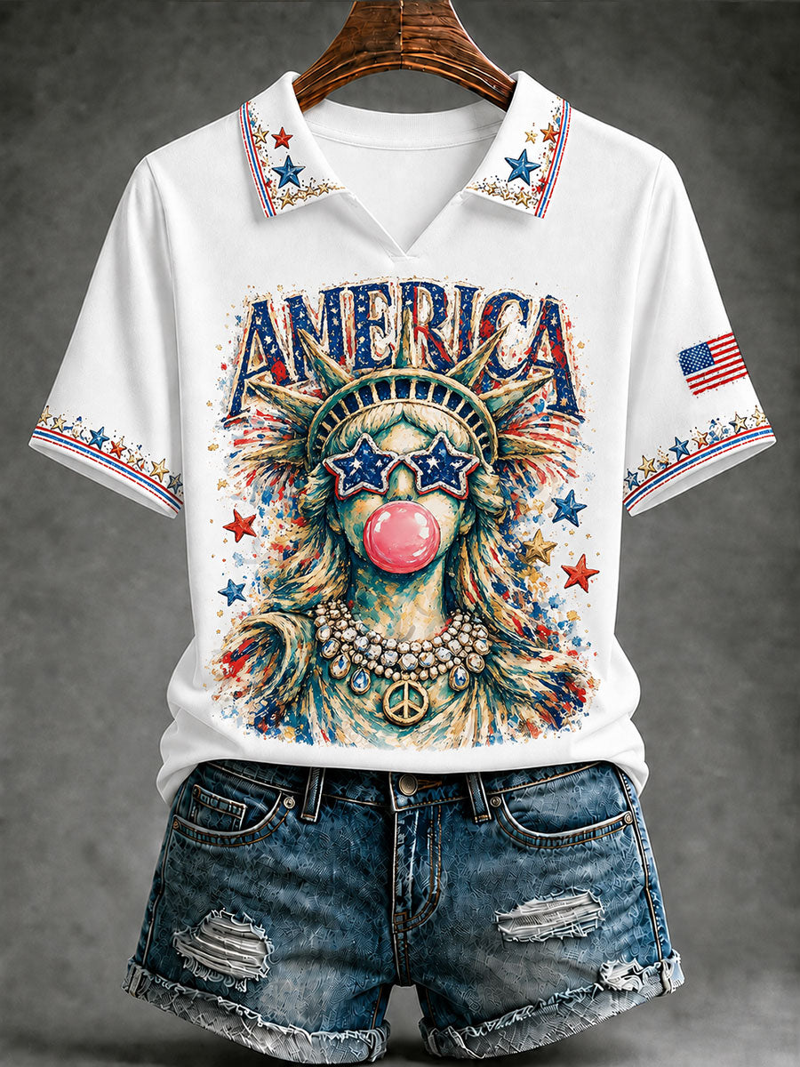 Women's America Bubble-Blowing Tops