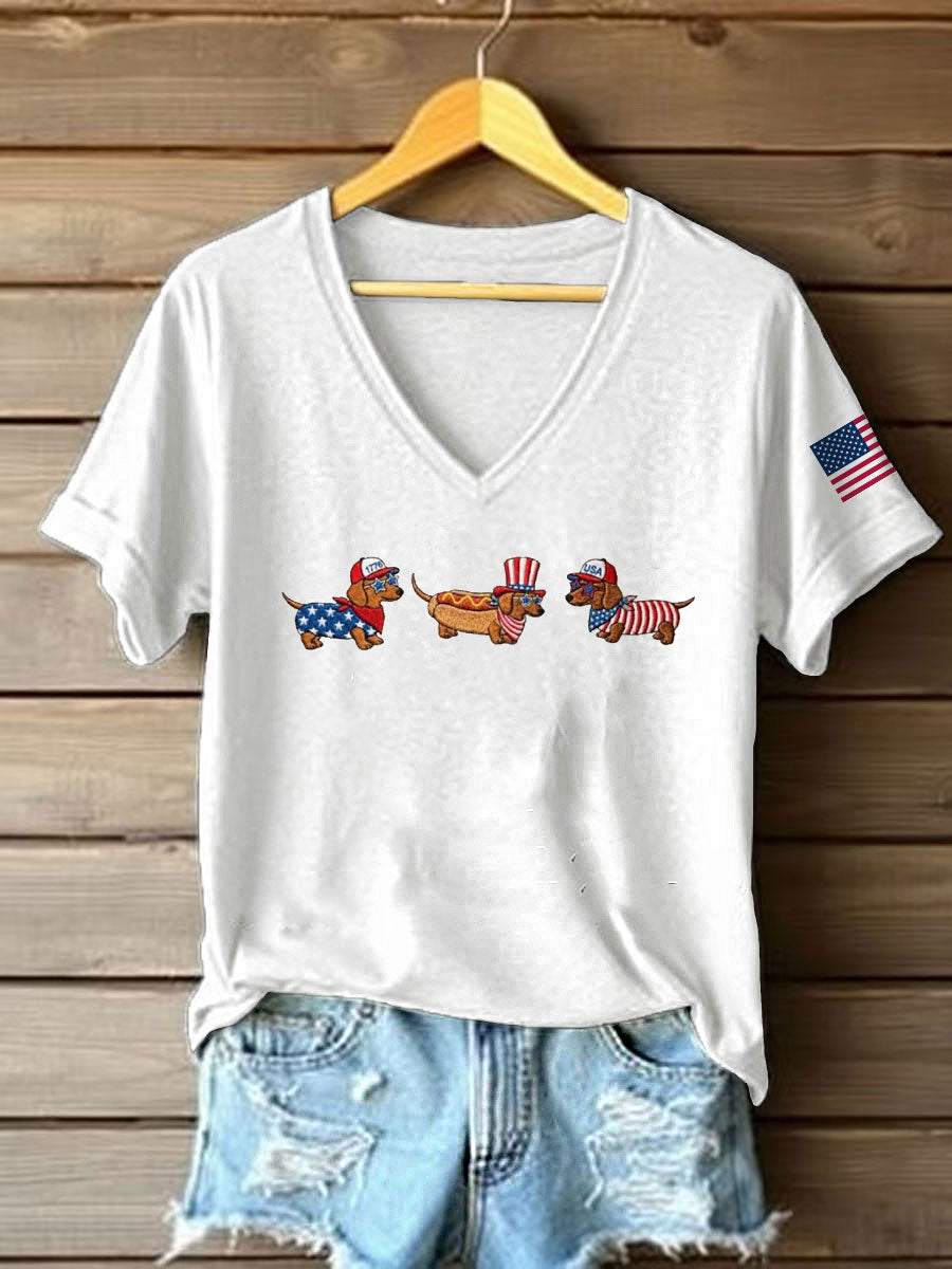 Women's USA 1776-2026 Printed Casual T-Shirt