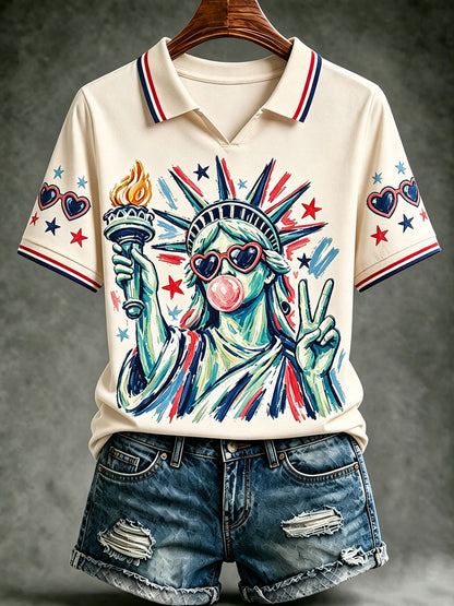 Women’s funny Statue of Liberty tops