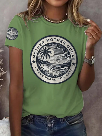 Women's Mother Mother Ocean I Have Heard You Call Print Casual Tee