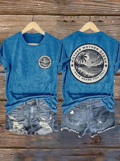 Women's Mother Mother Ocean I Have Heard You Call Print Casual Tee
