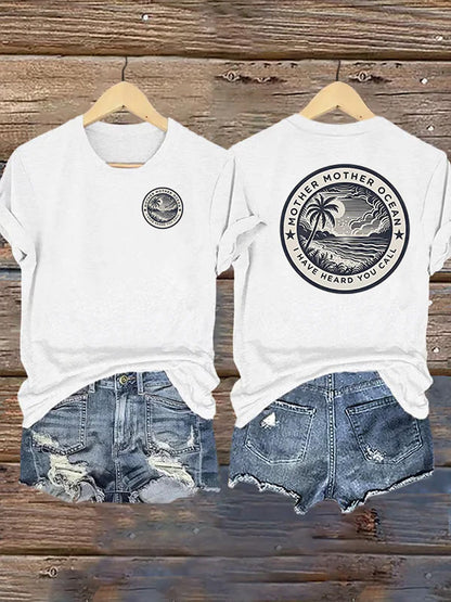 Women's Mother Mother Ocean I Have Heard You Call Print Casual Tee