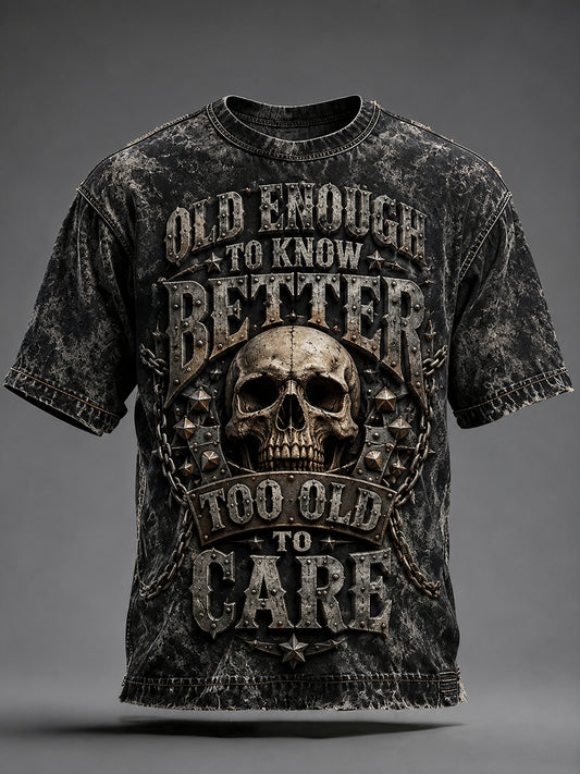 Men's Old Fuckers Club Printed Casual T-shirt