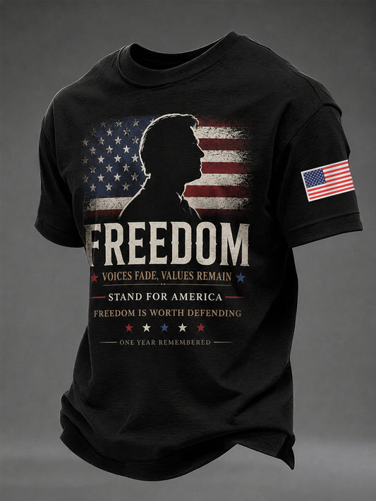 Men's Freedom Print Casual Tee