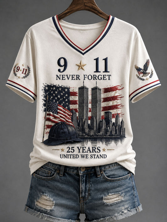 Women’s Patriotic Day Print Casual Short-Sleeve T-Shirt