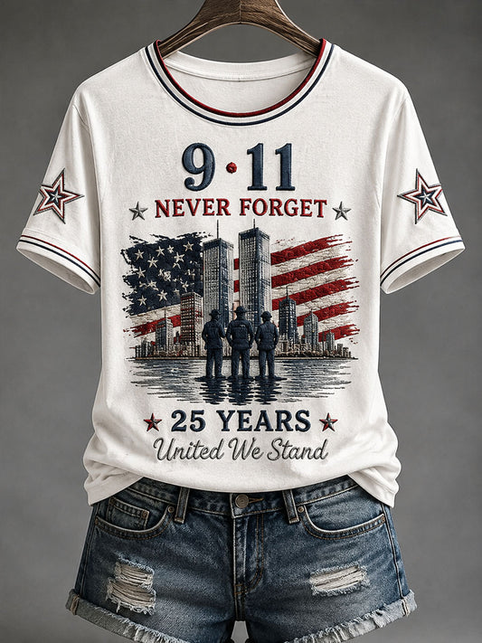 Women’s Patriotic Day Print Casual Short-Sleeve T-Shirt