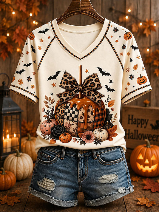 Women's Caramel Lollipop V-Neck T-Shirts