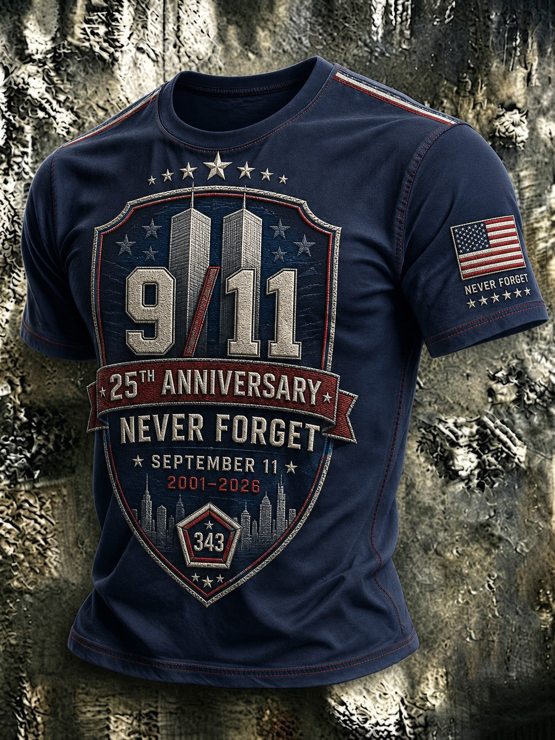Men's 9.11 Never Forget Printed T-shirt