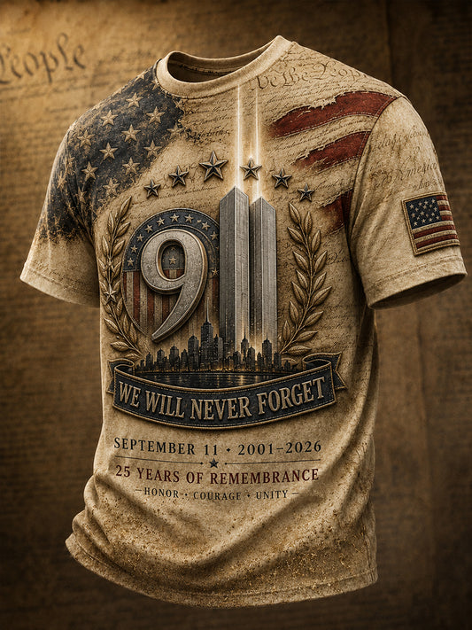Men's American Patriotic Short Sleeves T-Shirt