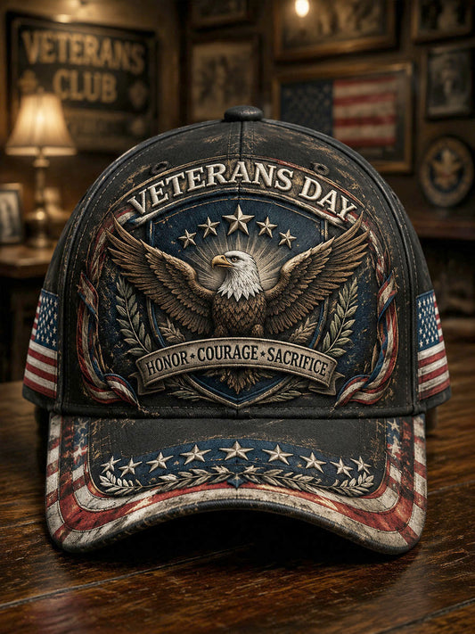 Men’s Veterans Day Embroidered Casual Hat