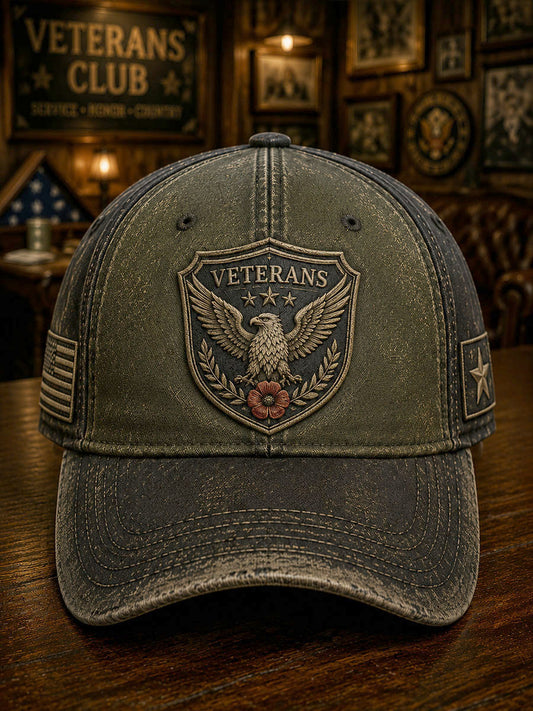 Men’s Veterans Day Embroidered Casual Hat