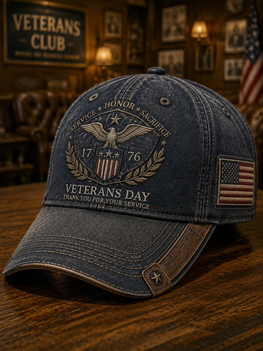Men’s Veterans Day Embroidered Casual Hat