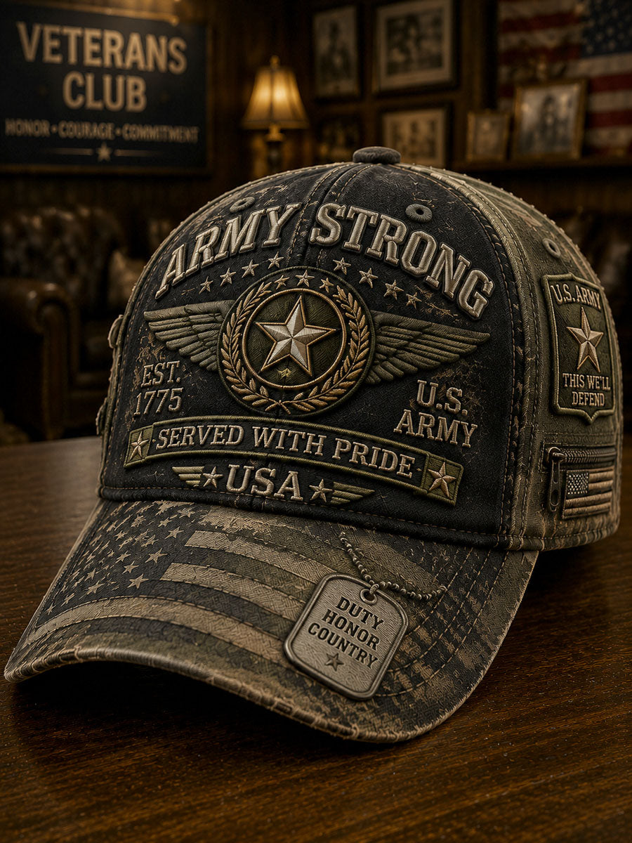 Men’s Veterans Day Embroidered Casual Hat