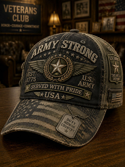 Men’s Veterans Day Embroidered Casual Hat