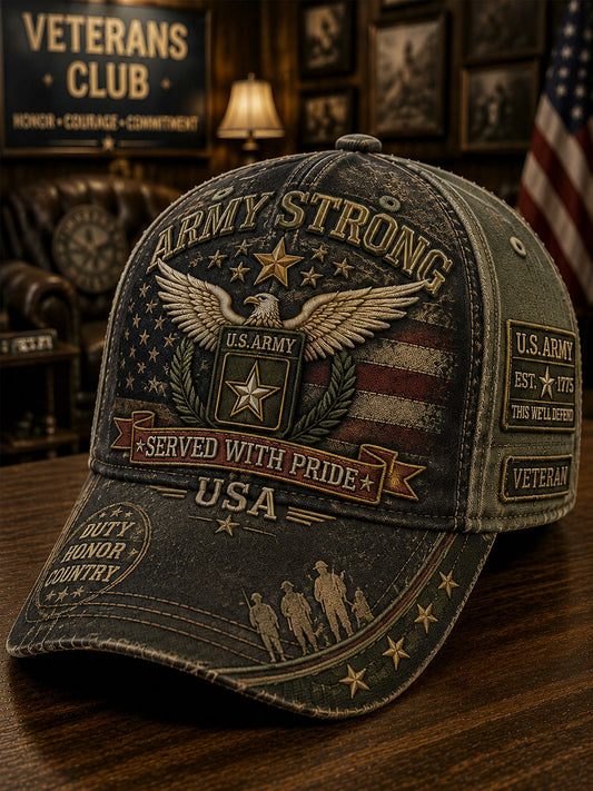 Men’s Veterans Day Embroidered Casual Hat