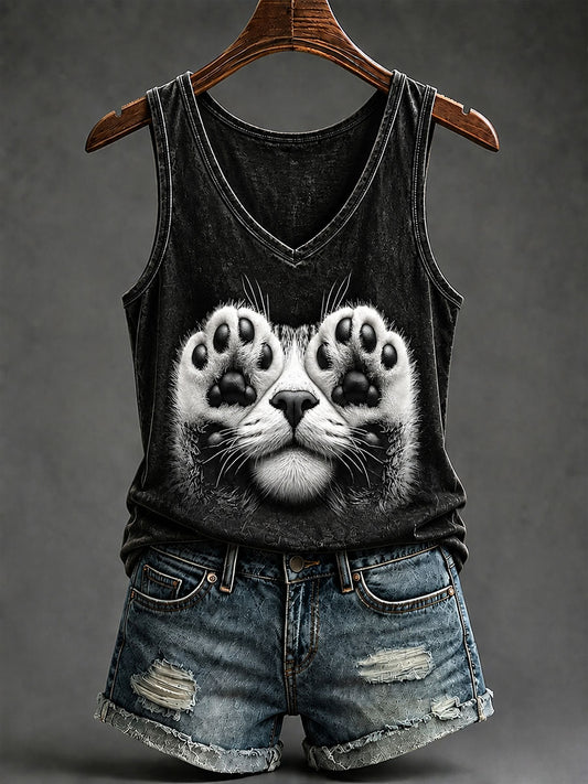 Women’s Gothic Cat V-Neck Vests