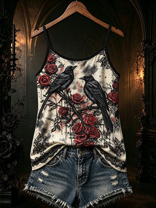 Women's Gothic pattern printed casual vest