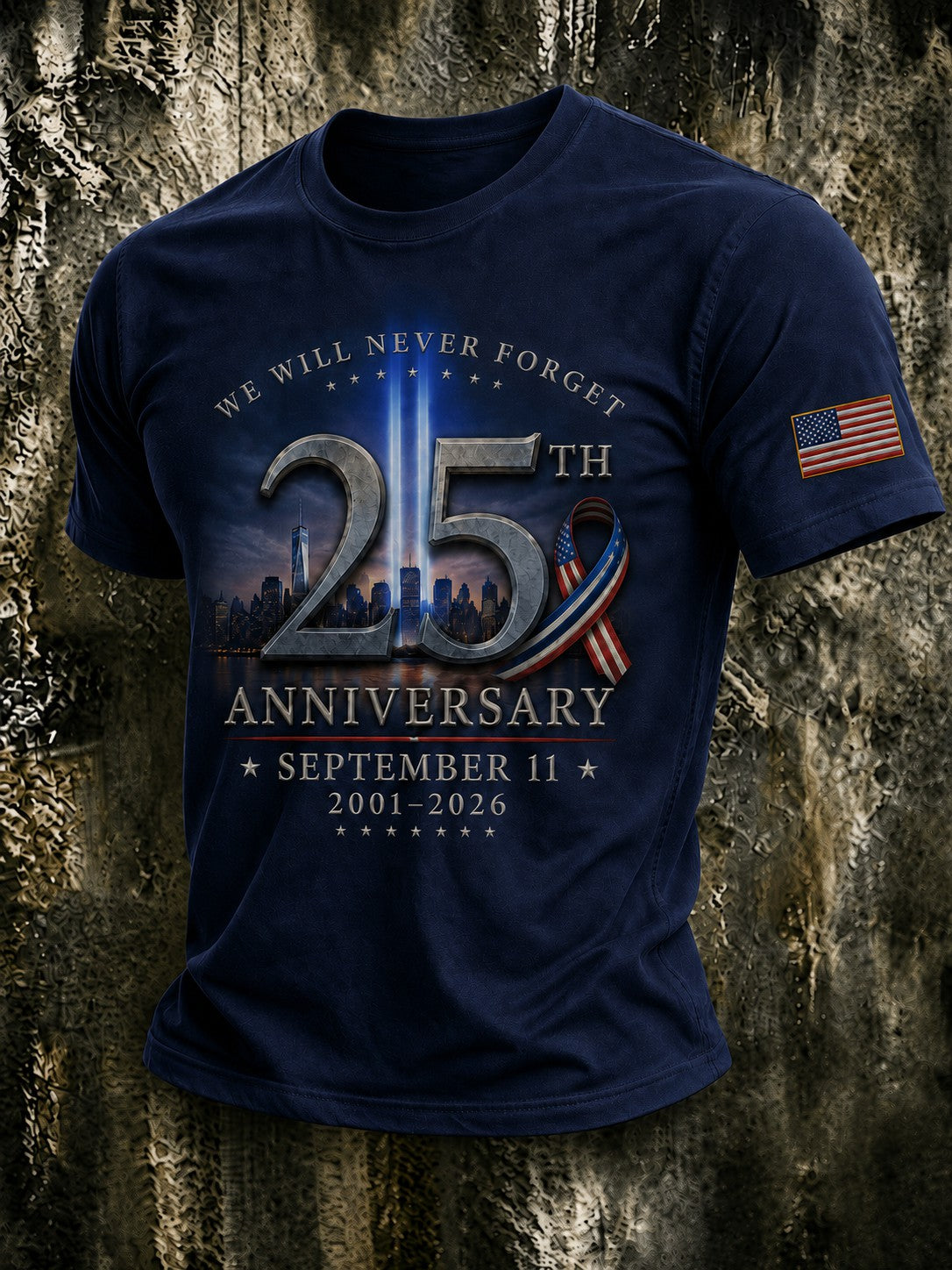 Men's 9.11 Never Forget Printed T-shirt