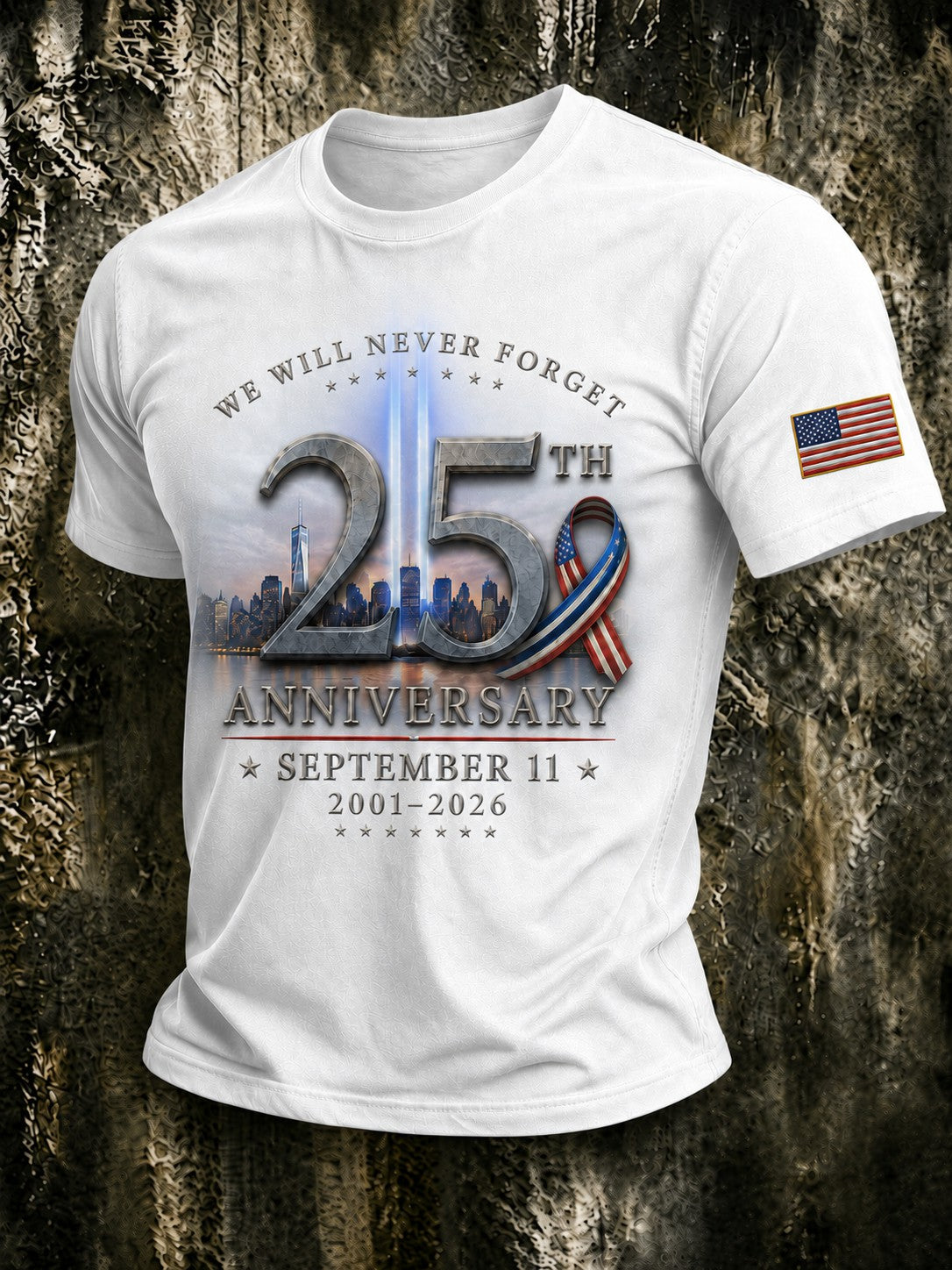 Men's 9.11 Never Forget Printed T-shirt