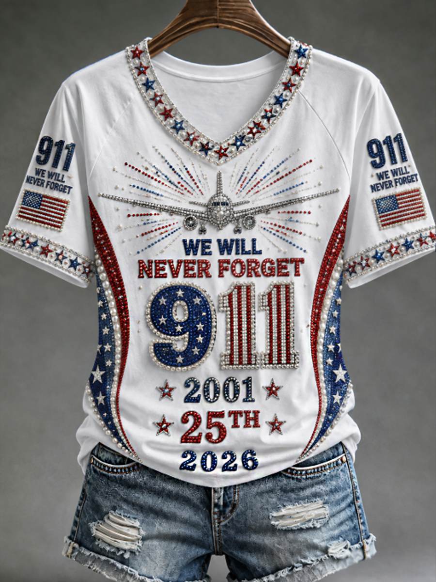 Women's We Will Never Forget 9 11 September 11 T-shirt