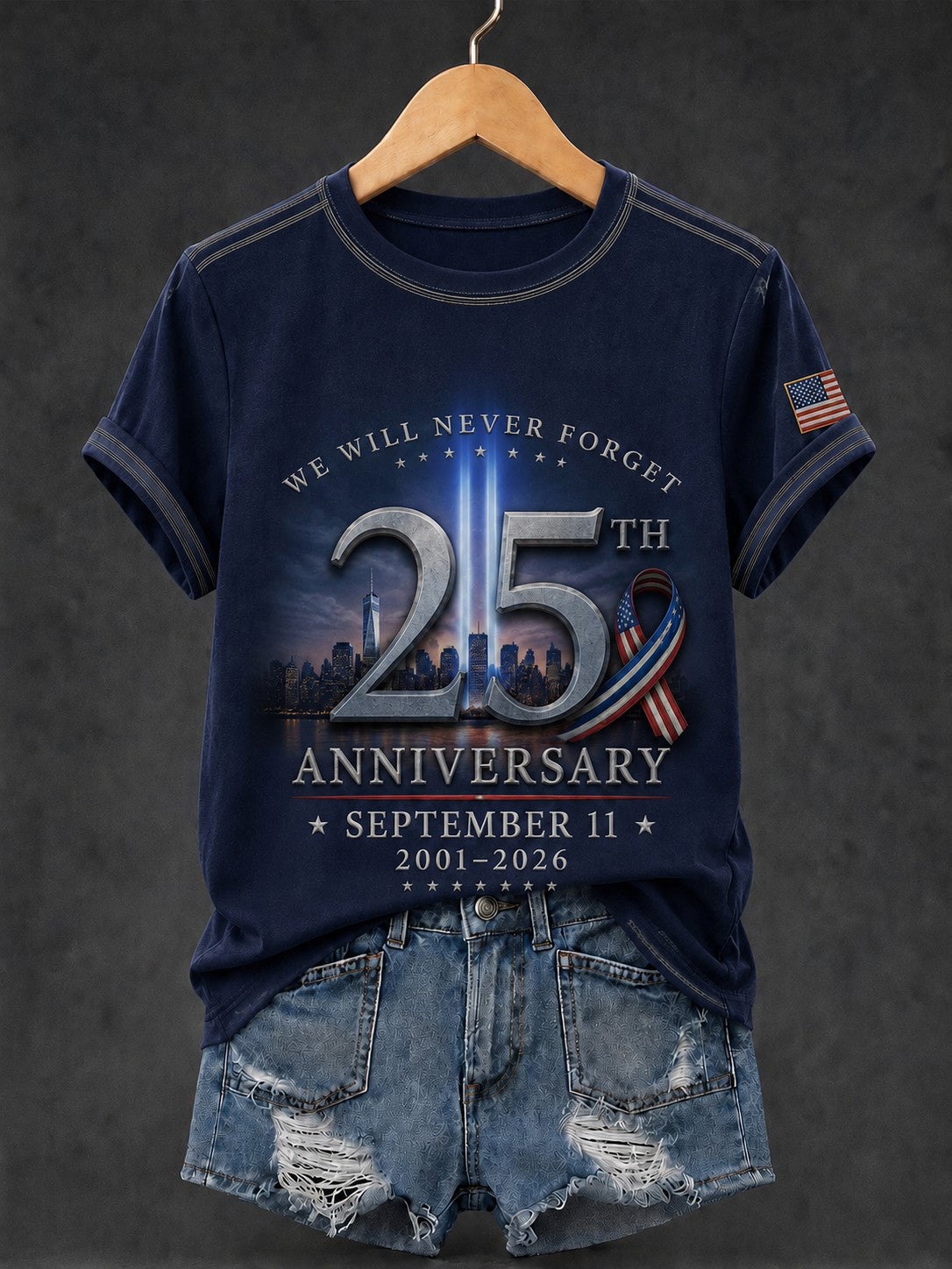Women's 9.11 Never Forget Printed T-shirt