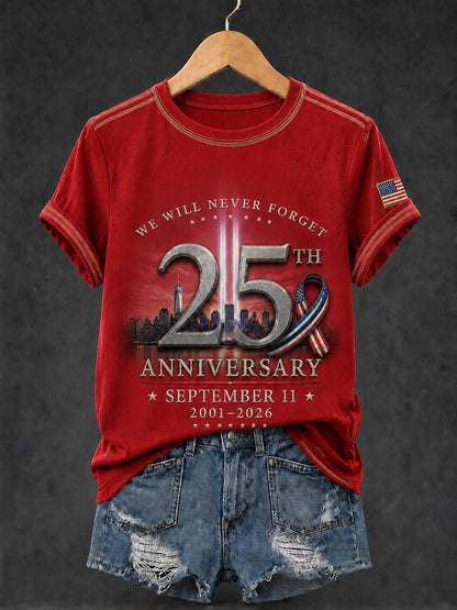 Women's 9.11 Never Forget Printed T-shirt