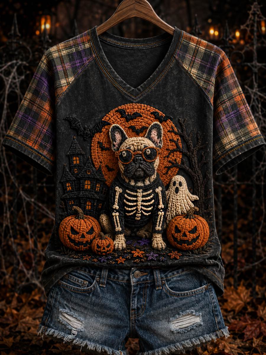 Women's Funny Dog Lover Halloween Tee