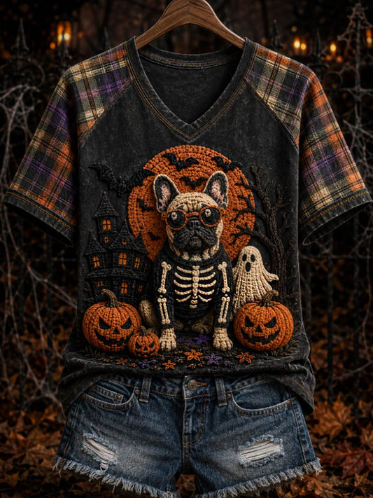 Women's Funny Dog Lover Halloween Tee